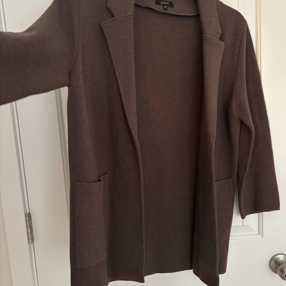 Quince Chocolate Knit Cardigan